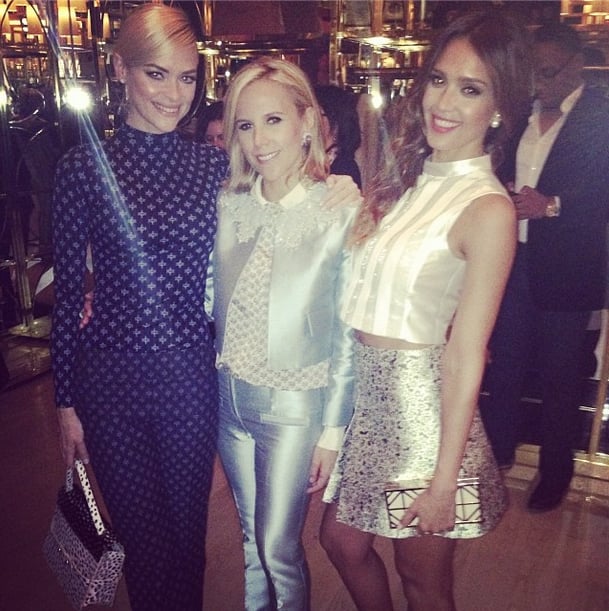 This trendy trio — Jaime King, Tory Burch, and Jessica Alba — seemed to have coordinated their outfits.
Source: Instagram user jessicaalba