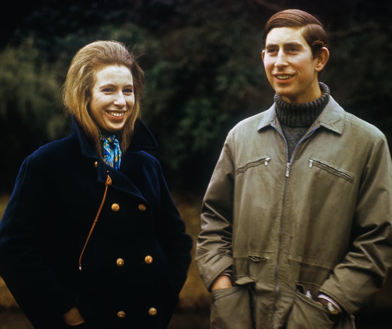 Princess Anne and Brother Prince Charles at Sandringham in 1970
