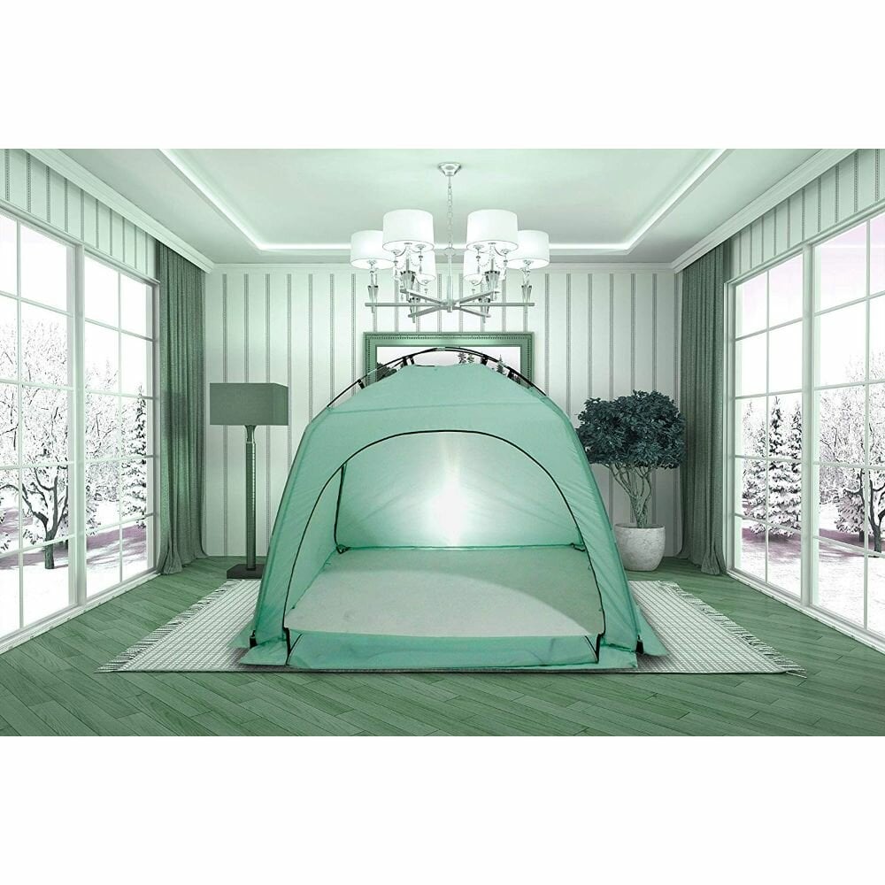 Light Blue Warm Cosy Privacy Bed Play Tent