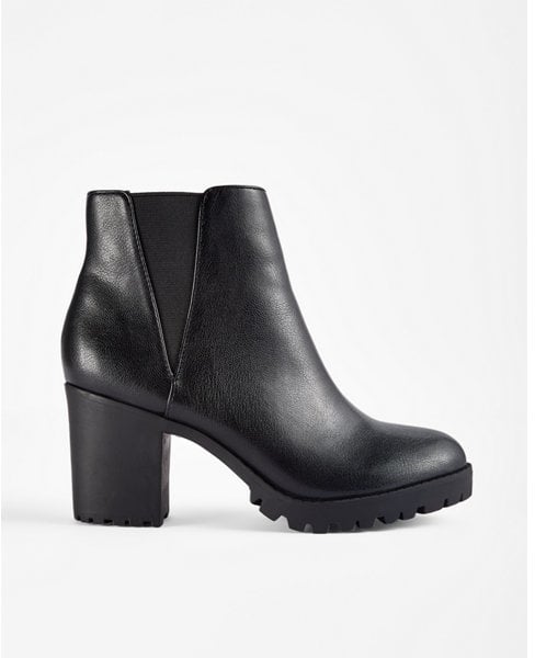 Express Low Block Heel Booties | Best Black Boots | POPSUGAR Fashion ...