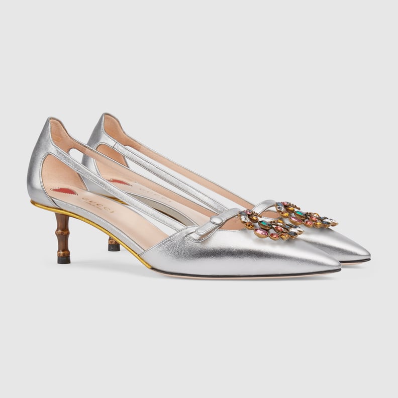 Gucci Metallic Leather Pump