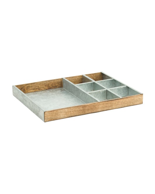 Galvanized Metal Sectioned Tray Best Home Decor From TJ Maxx 2019