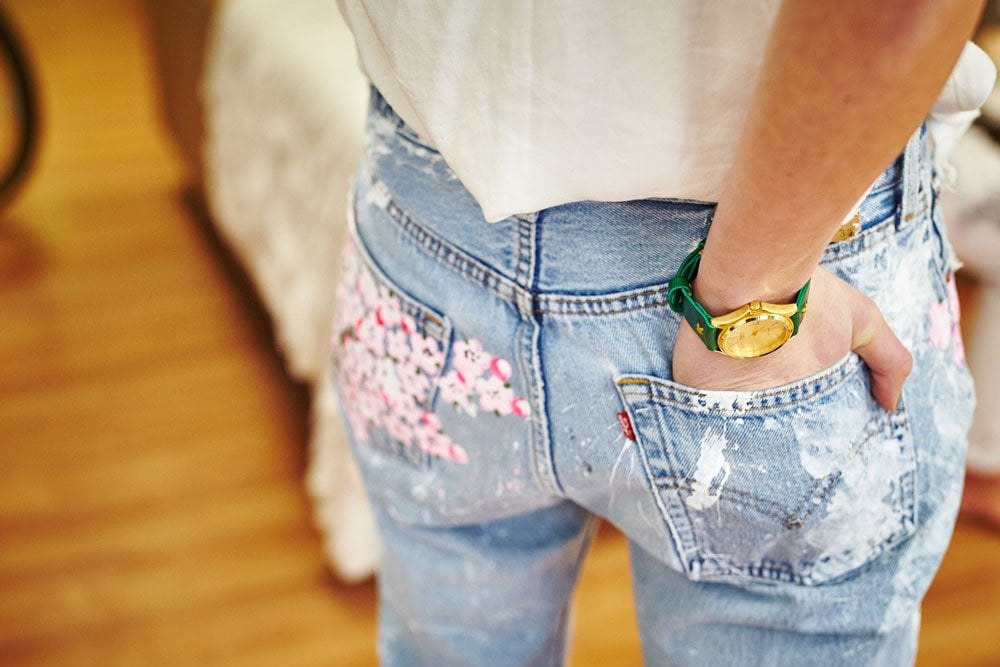Rialto Cherry Blossoms Boyfriend Jeans ($495)