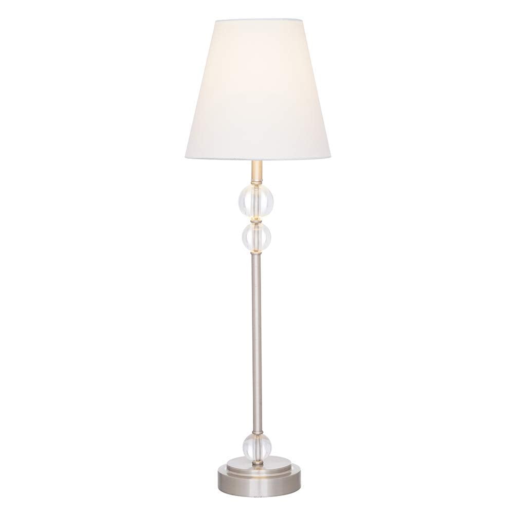 Ravenna Home Metal and Stacked Glass Ball Table Lamp