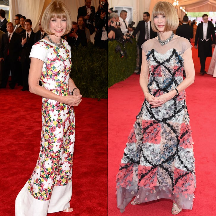 Anna Wintour at the 2013 and 2014 Met Galas