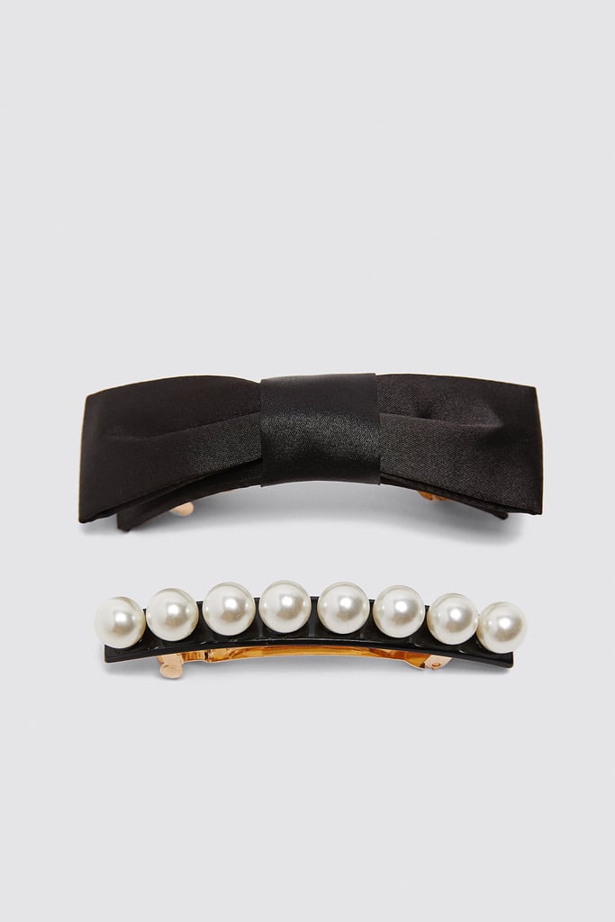 Zara Pack of Bow and Pearl Barrettes