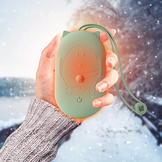 Wego Rechargeable Silicone USB Hand Warmer and Power Bank 2-in-1 in Green
