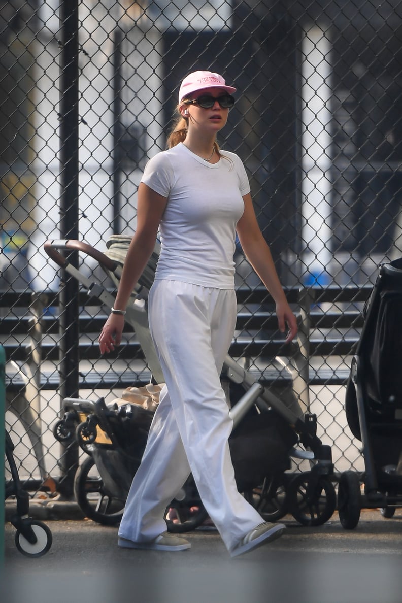 Jennifer Lawrence Wears an All-White Outfit in NYC