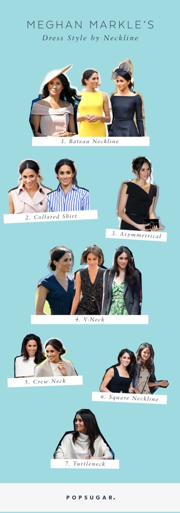 Meghan Markle Dress Style by Neckline