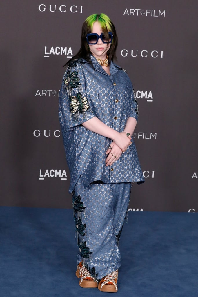 Billie Eilish Wore Silk Gucci Pajamas on the Red Carpet | POPSUGAR ...