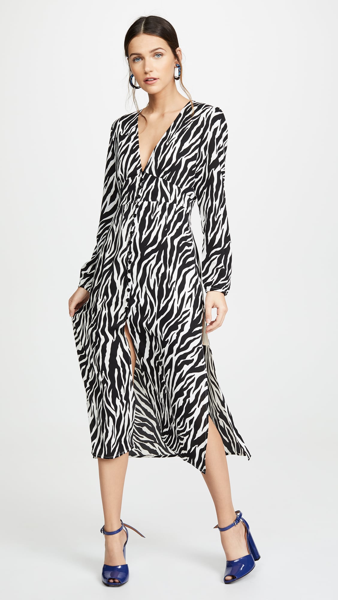 Meghan Markle Oscar de la Renta Animal Dress POPSUGAR Fashion