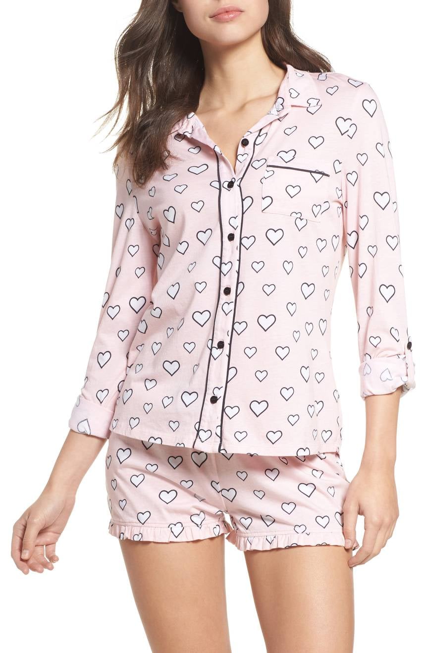 Heart print pajamas clearance