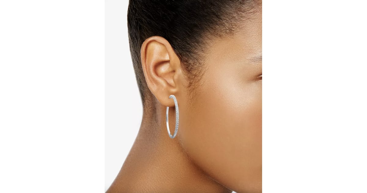 Macy s Diamond Hoop Earrings in Sterling Silver Macy s Is Doing