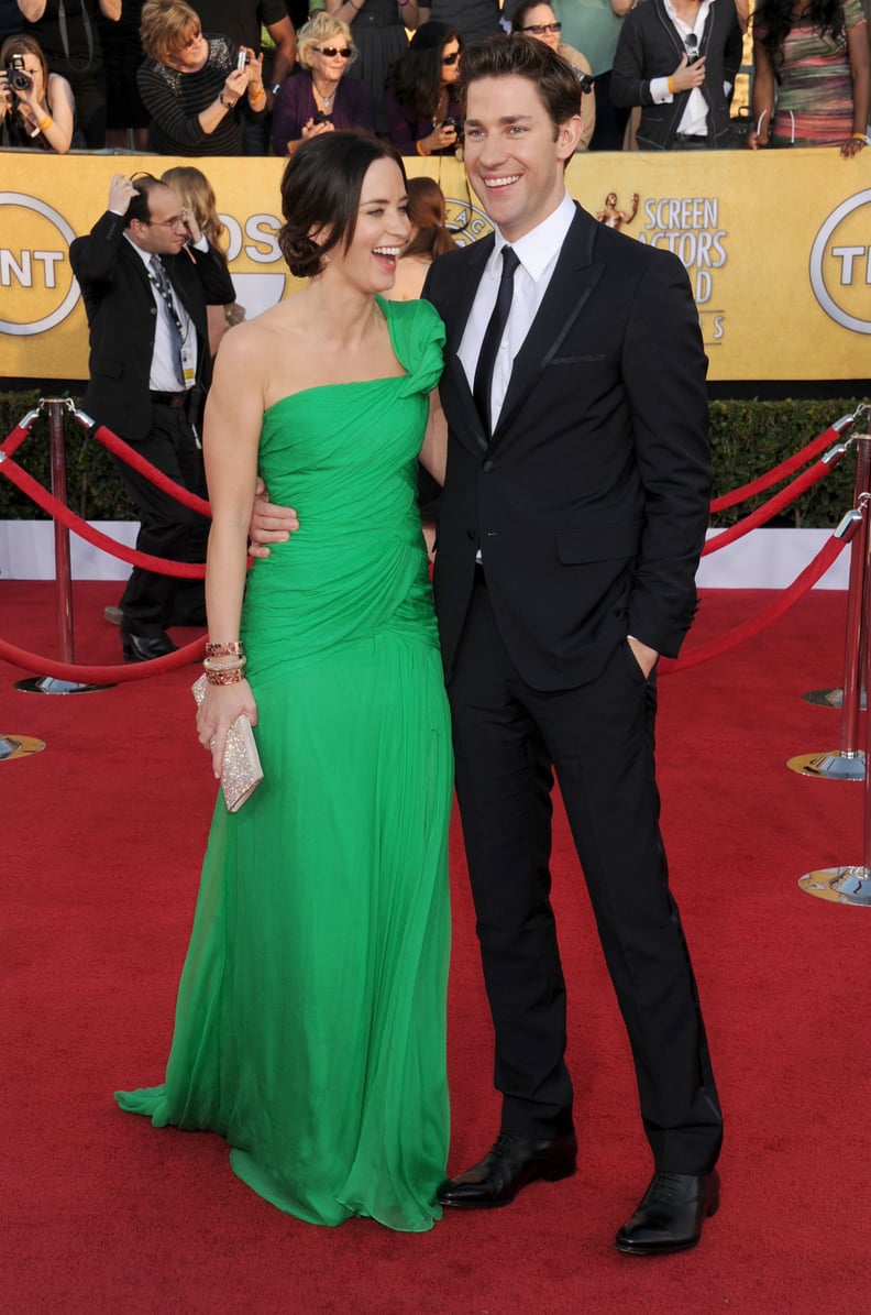 When He Kept Close to Emily at the SAG Awards