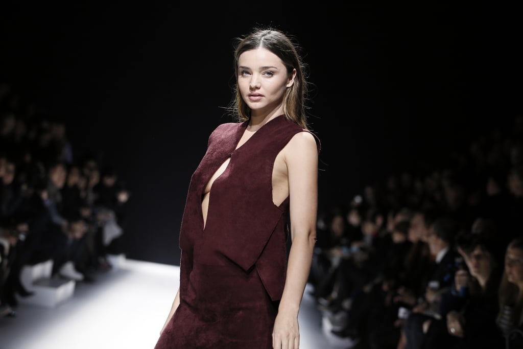 On Friday, Miranda Kerr walked the runway at the Sonia Rykiel Fall 2014 fashion show in Paris.