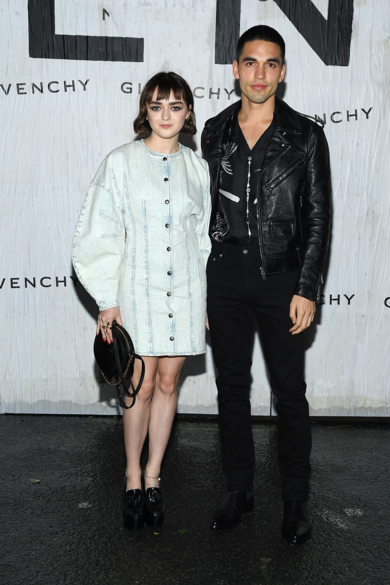Maisie Williams and Reuben Selby at Givenchy's Paris Fashion Week Show