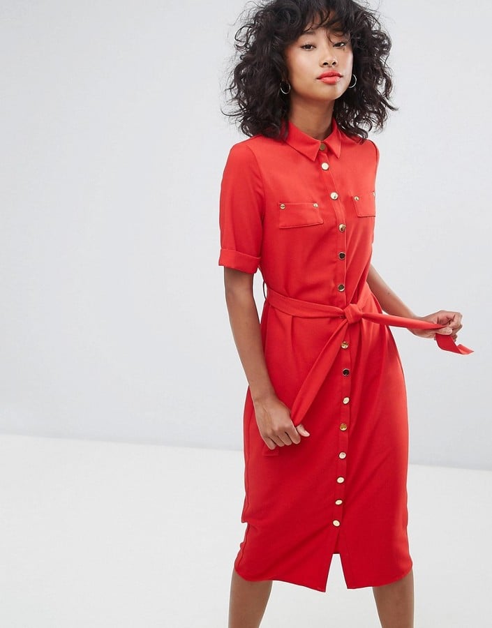 Liquorish Midi Shirt Dress