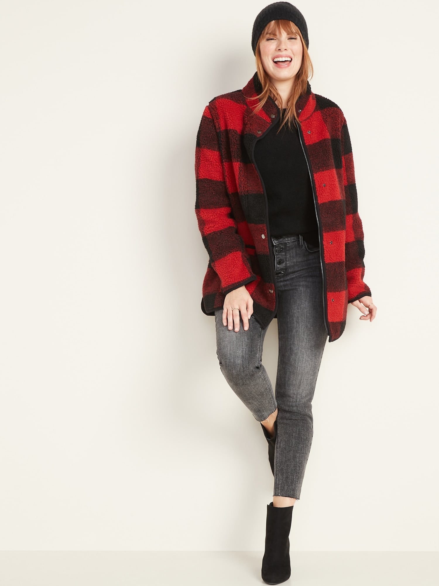 Old navy red plaid jacket 2025
