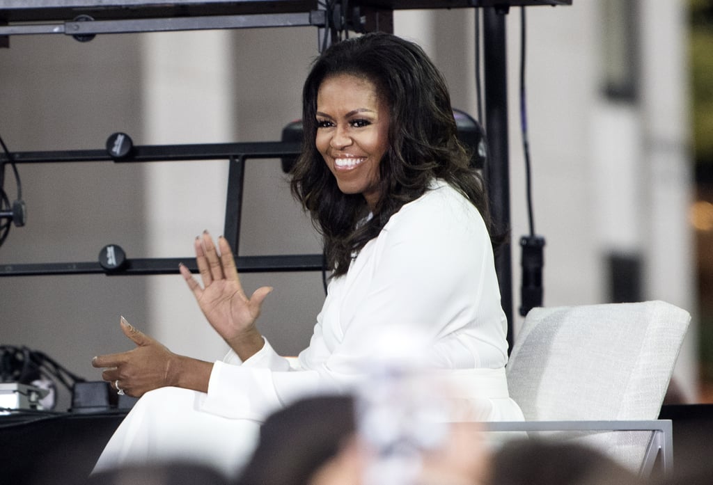 Michelle Obama White Dress October 2018