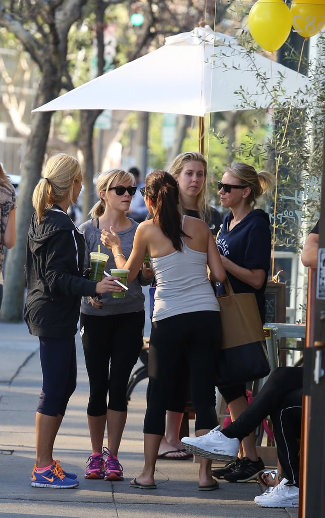 Reese Witherspoon and Naomi Watts at Yoga