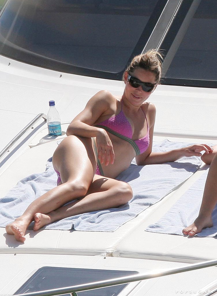 Jessica Biel got some sun while on a yacht in Puerto Rico with Derek Jeter in 2007.