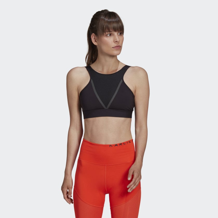 adidas Karlie Kloss Medium-Support Bra - Black, Karlie Kloss's  Eco-Friendly Adidas Collection Is Dedicated to the Next Generation of Women