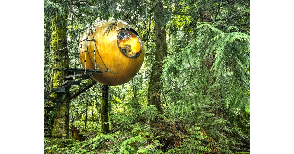 Free Spirit Sphere, Vancouver Island, B.C., Canada Coolest Tree Houses POPSUGAR Smart Living