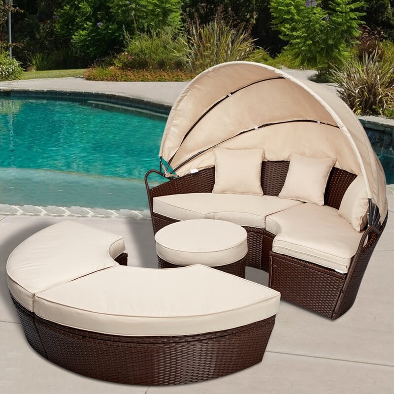 Wayfair Almarene Patio Daybed with Cushions