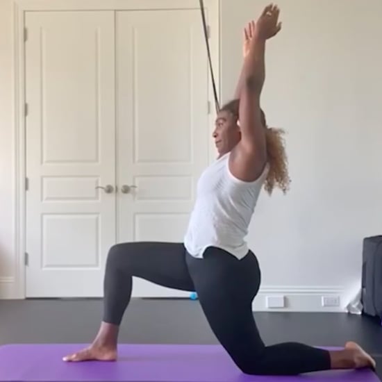 Serena Williams Instagram at Home Stretching Routine