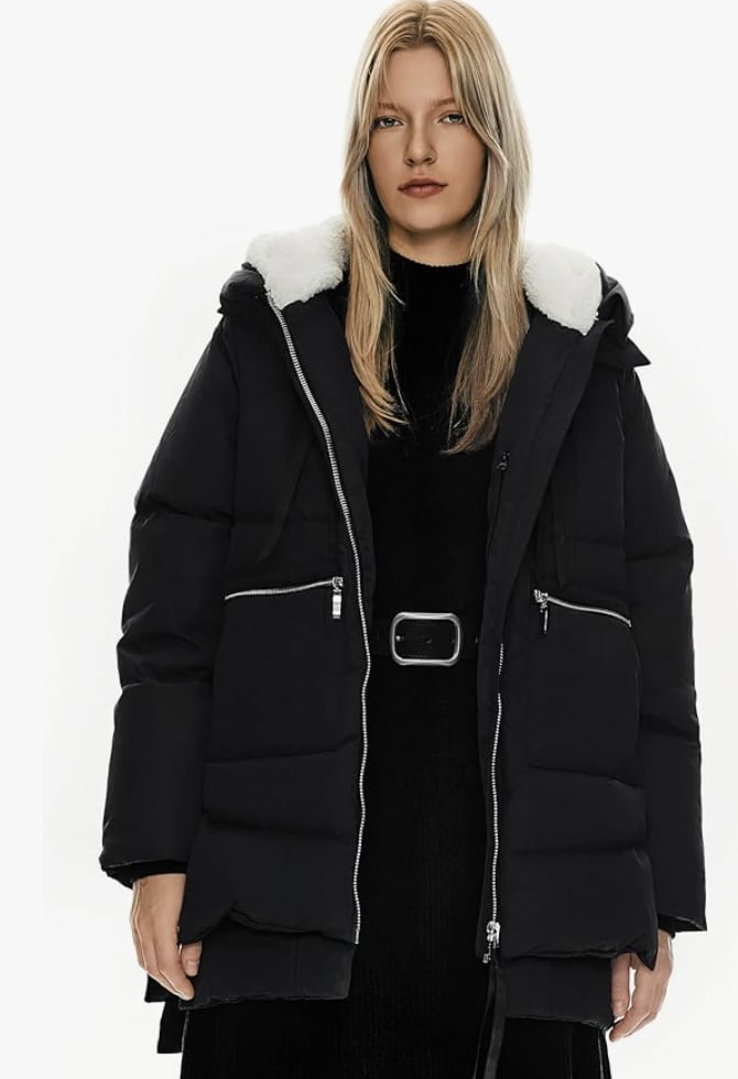 Orolay Women's Thickened Down Jacket ($100, originally $150)
Remember the viral Amazon coat that took over the internet? It's on sale for over forty dollars off and 100 percent worth the buy. One editor wore it in Iceland and she credits the windproof fabric and fleece-lined hood for keeping her warm the whole time.
