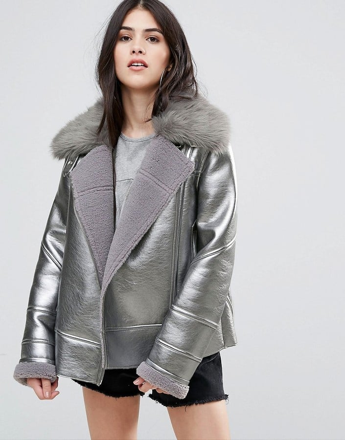 Urban Code Metallic Biker Jacket