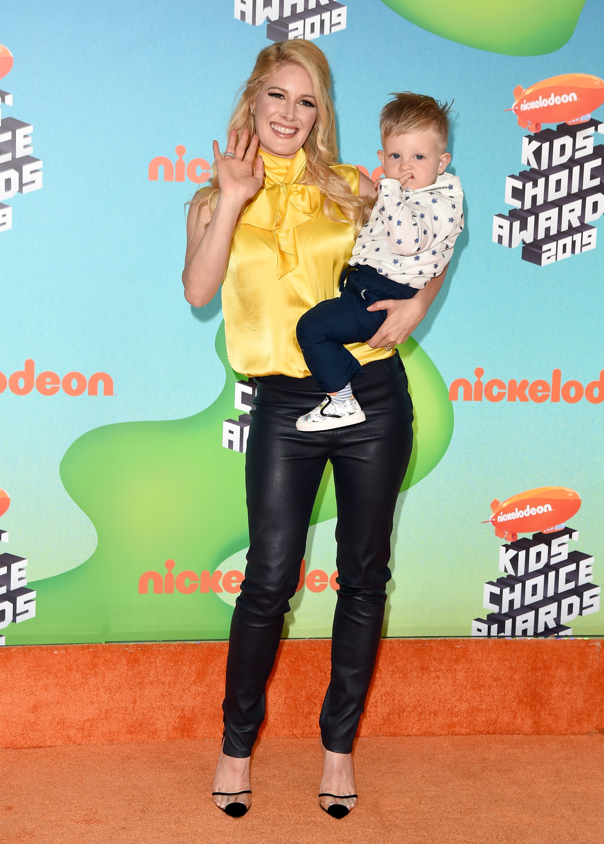 LOS ANGELES, CALIFORNIA - MARCH 23: Heidi Montag and Gunner Stone attend Nickelodeon's 2019 Kids' Choice Awards at Galen Centre on March 23, 2019 in Los Angeles, California. (Photo by Axelle/Bauer-Griffin/FilmMagic)