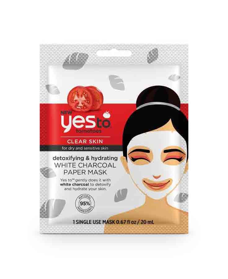 Yes to Tomatoes Detoxifying & Hydrating White Charcoal Paper Mask