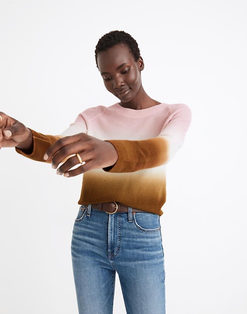 Dip Dye Cashmere Shrunken Sweatshirt Madewell s Winter Sale Has