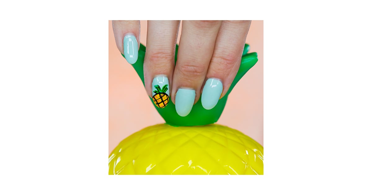 Pineapple Nail Art Tutorial POPSUGAR Beauty - Pineapple Nail Art Tutorial POPSUGAR Beauty
