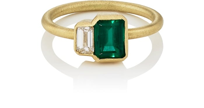 Tate Union Emerald White Diamond Ring Barneys New York Emily
