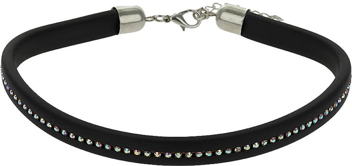 Topshop Rubber and Rhinestone Choker