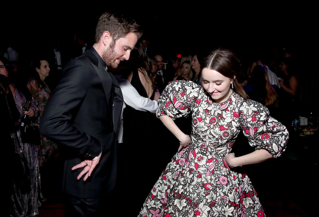 Beanie Feldstein and Ben Platt at the Golden Globes 2020