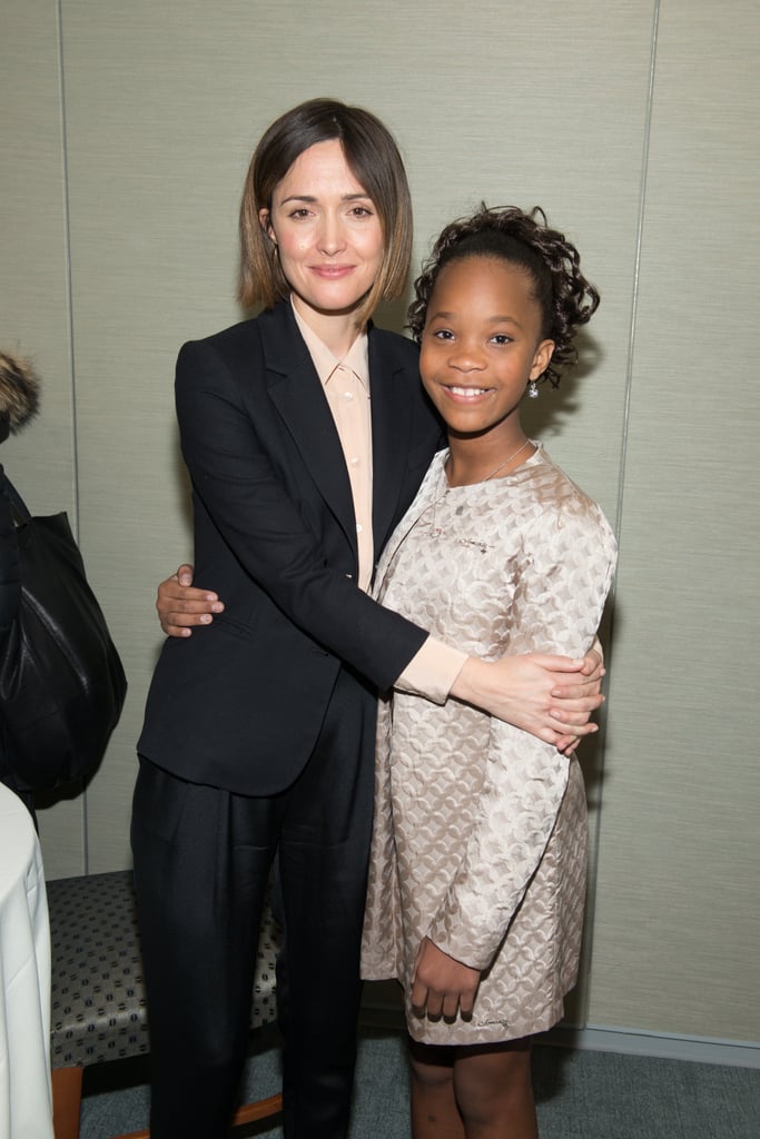 On Wednesday, Annie costars Rose Byrne and Quvenzhané Wallis embraced backstage at the United Nations 2014 Women's Entrepreneurship Day in NYC.