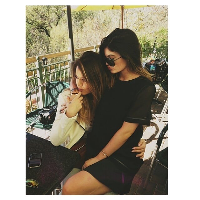 Kylie Jenner sat on Khloé Kardashian's lap.
Source: Instagram user khloekardsahian