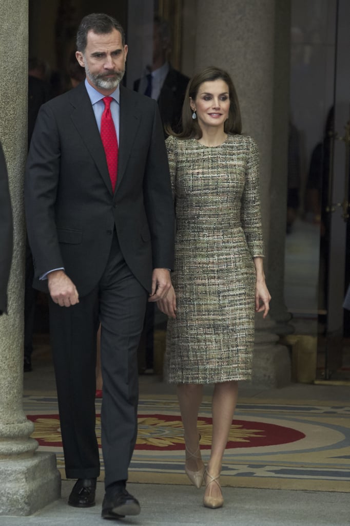 Queen Letizia's Tweed Dress January 2017