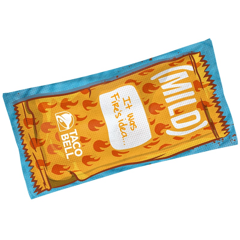 Taco Bell Mild Sauce Packet Velour Beach Towel