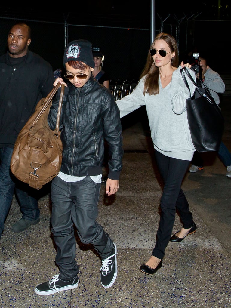 Angelina Jolie and Maddox at LAX | February 2014