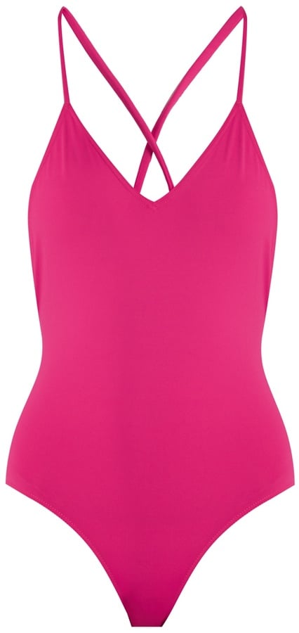 Demi Lovato Pink One Piece Swimsuit | POPSUGAR Fashion