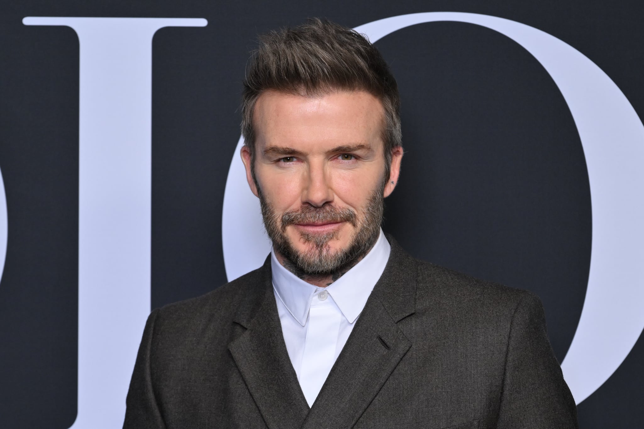 PARIS, FRANCE - JANUARY 20: (EDITORIAL USE ONLY - For Non-Editorial use please seek approval from Fashion House) David Beckham attends the Dior Homme Menswear Fall-Winter 2023-2024 show as part of Paris Fashion Week  on January 20, 2023 in Paris, France. (Photo by Stephane Cardinale - Corbis/Corbis via Getty Images)