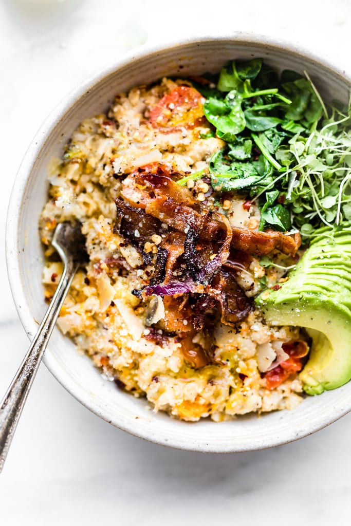 Savory Slow-Cooker Oatmeal With Crispy Bacon