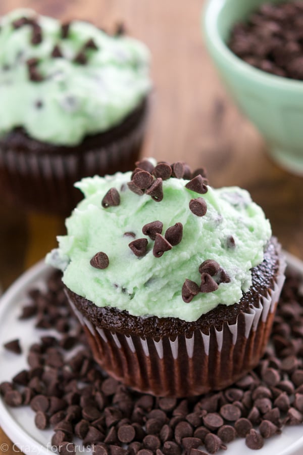 Mint Chip Ice Cream Cupcakes