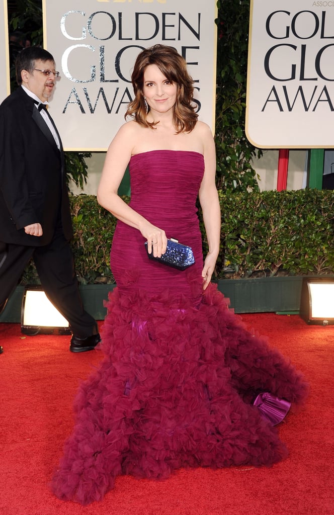 Tina Fey on the Golden Globes red carpet.
Tina Fey on the Golden Globes red carpet.