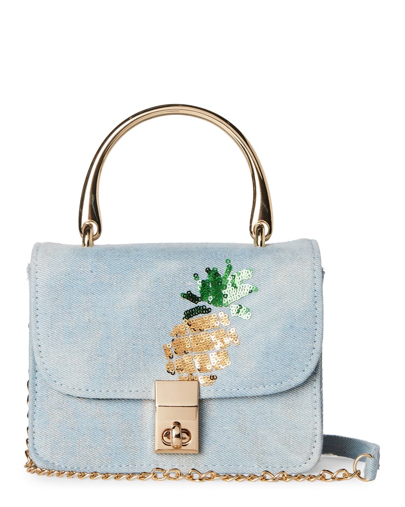 Olivia Miller Denim Sequin Pineapple Crossbody