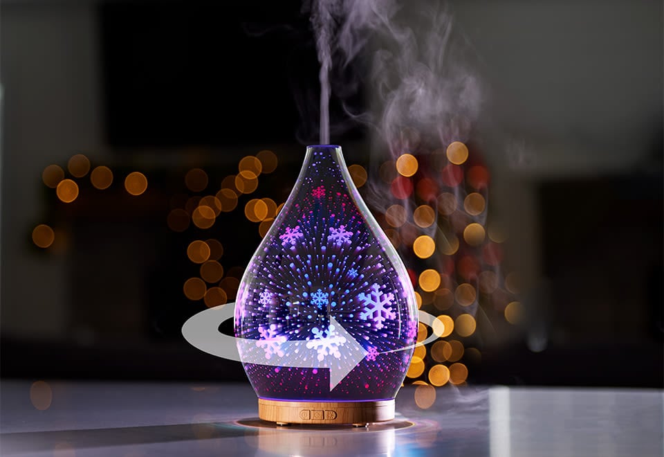 Snowflake 3D Rotating Aromatherapy Diffuser